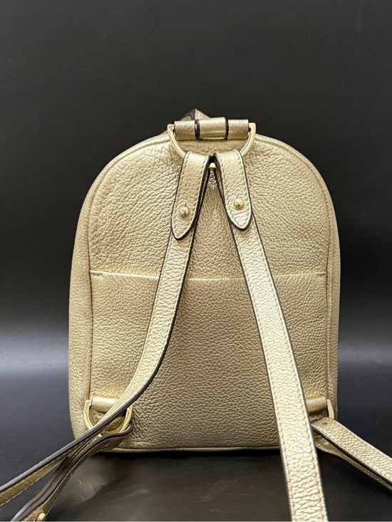 HENRI BENDEL Metallic Gold Leather Influencer Mini Convertible Backpack main image 14